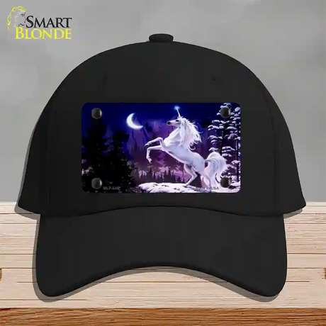 Unicorn Novelty License Plate Hat Cotton / Black