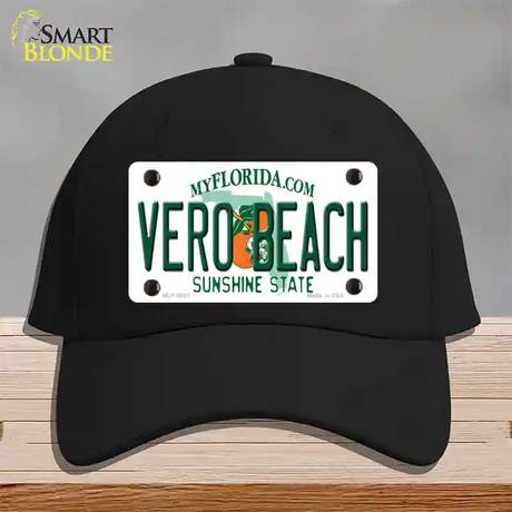 Vero Beach Florida Novelty License Plate Hat Cotton / Black