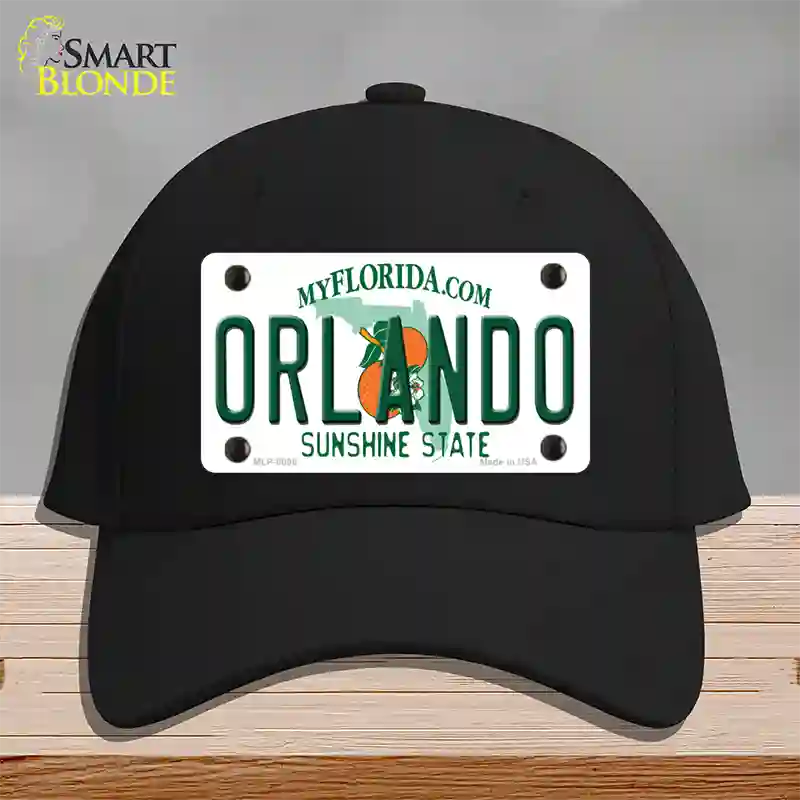 Orlando Florida Novelty License Plate Hat Cotton / Black