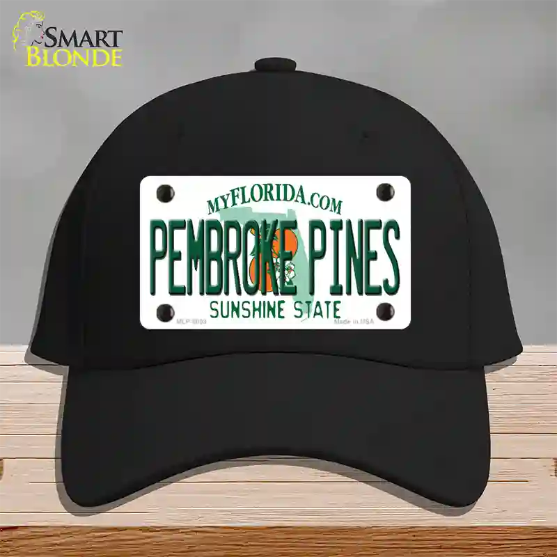 Pembroke Pines Florida Novelty License Plate Hat Cotton / Black