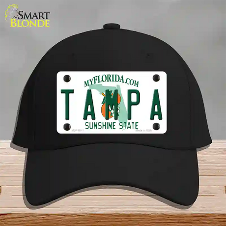 Tampa Florida Novelty License Plate Hat Cotton / Black