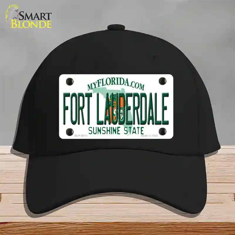 Fort Lauderdale Florida Novelty License Plate Hat Cotton / Black