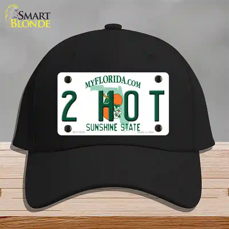 2 Hot Florida Novelty License Plate Hat Cotton / Black