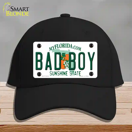 Bad Boy Florida Novelty License Plate Hat Cotton / Black