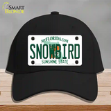 Snowbird Florida Novelty License Plate Hat Cotton / Black