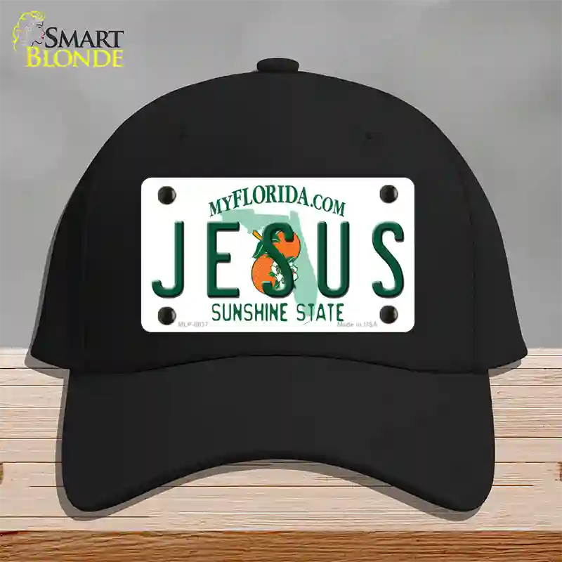 Jesus Florida Novelty License Plate Hat Cotton / Black