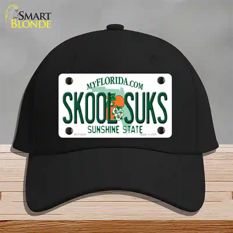 Skool Suks Florida Novelty License Plate Hat Cotton / Black