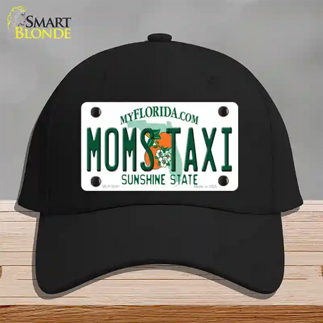 Moms Taxi Florida Novelty License Plate Hat Cotton / Black