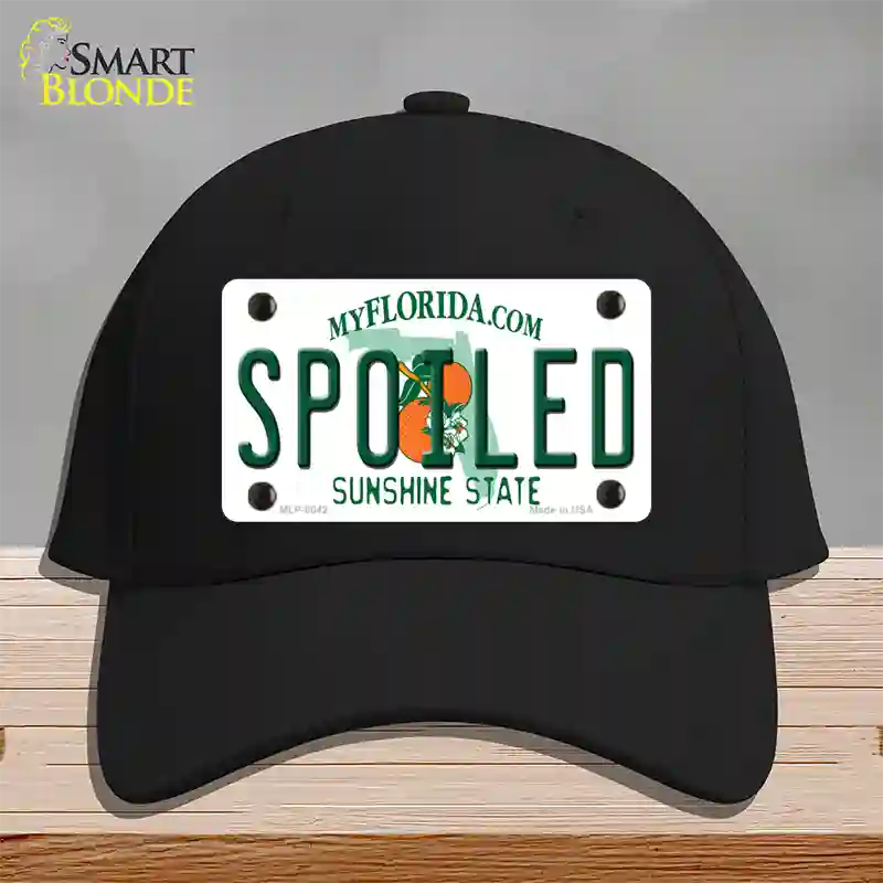 Spoiled Florida Novelty License Plate Hat Cotton / Black