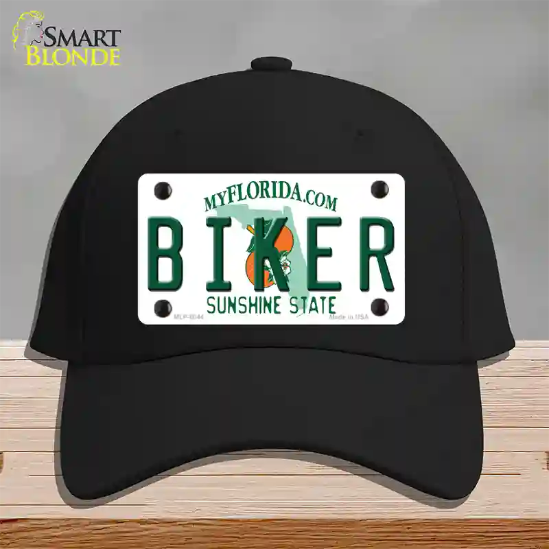 Biker Florida Novelty License Plate Hat Cotton / Black