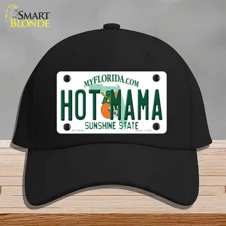 Hot Mama Florida Novelty License Plate Hat Cotton / Black