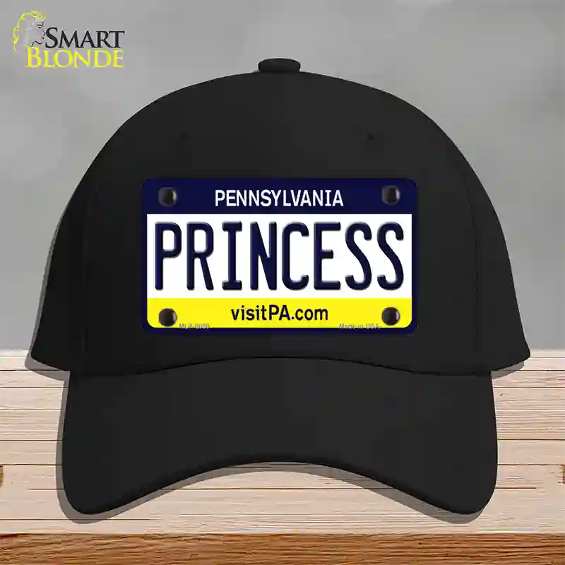 Princess Pennsylvania State Novelty License Plate Hat Cotton / Black