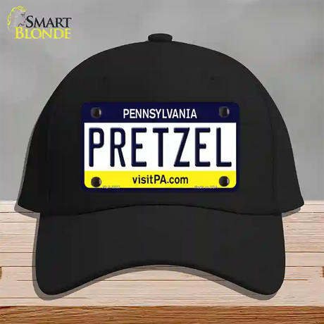 Pretzel Pennsylvania State Novelty License Plate Hat Cotton / Black