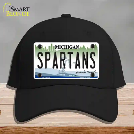 Spartans Michigan Novelty License Plate Hat Cotton / Black