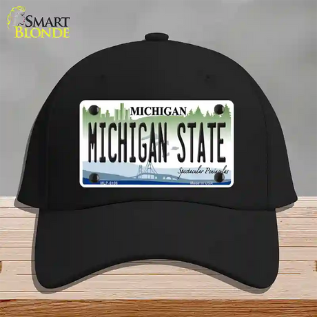 Michigan State Novelty License Plate Hat Cotton / Black