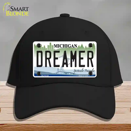 Dreamer Michigan Novelty License Plate Hat Cotton / Black