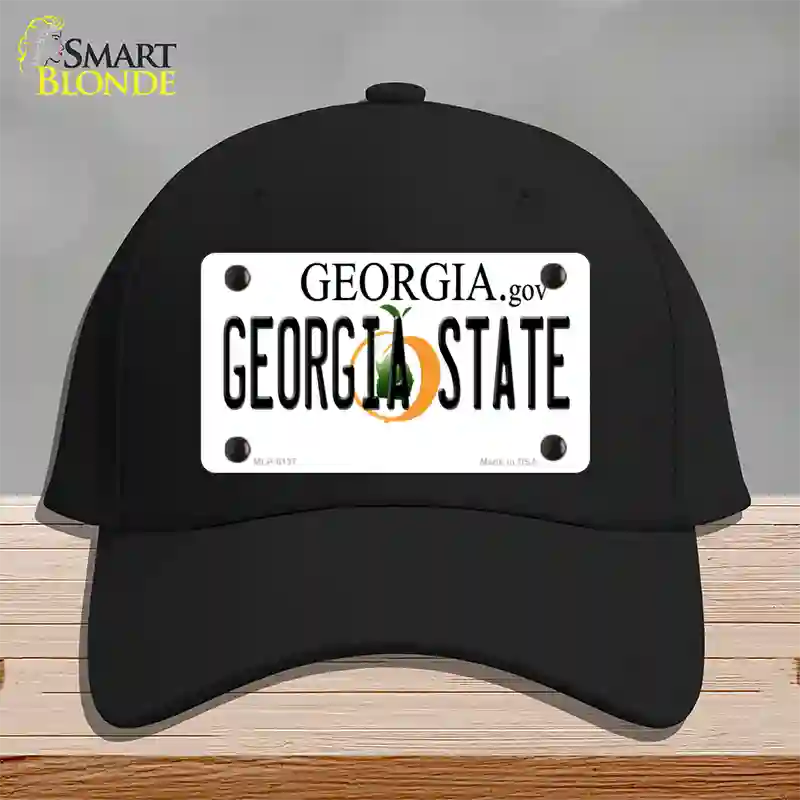 Georgia State Novelty License Plate Hat Cotton / Black