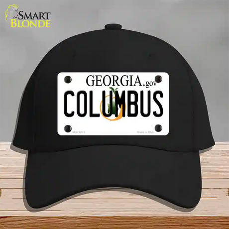 Columbus Georgia Novelty License Plate Hat Cotton / Black