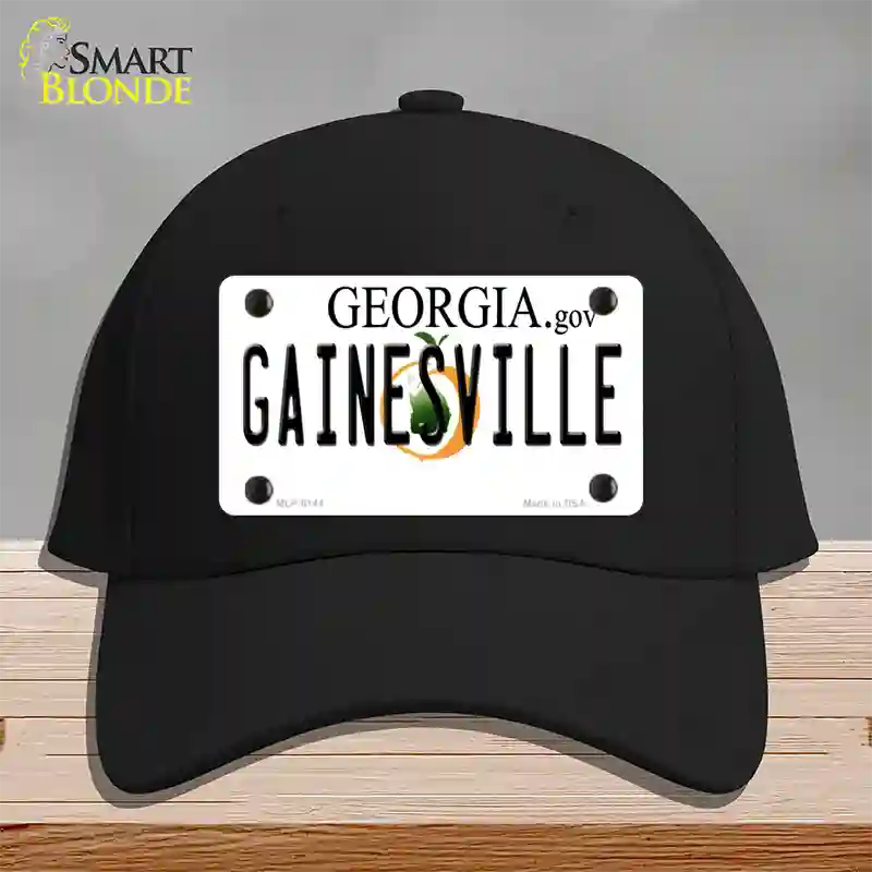 Gainesville Georgia Novelty License Plate Hat Cotton / Black