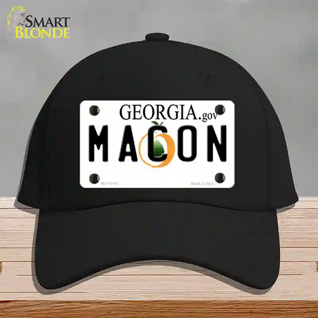 Macon Georgia Novelty License Plate Hat Cotton / Black