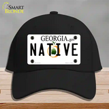 Native Georgia Novelty License Plate Hat Cotton / Black