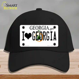 I Love Georgia Novelty License Plate Hat Cotton / Black