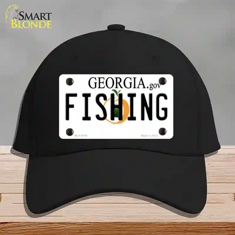 Fishing Georgia Novelty License Plate Hat Cotton / Black