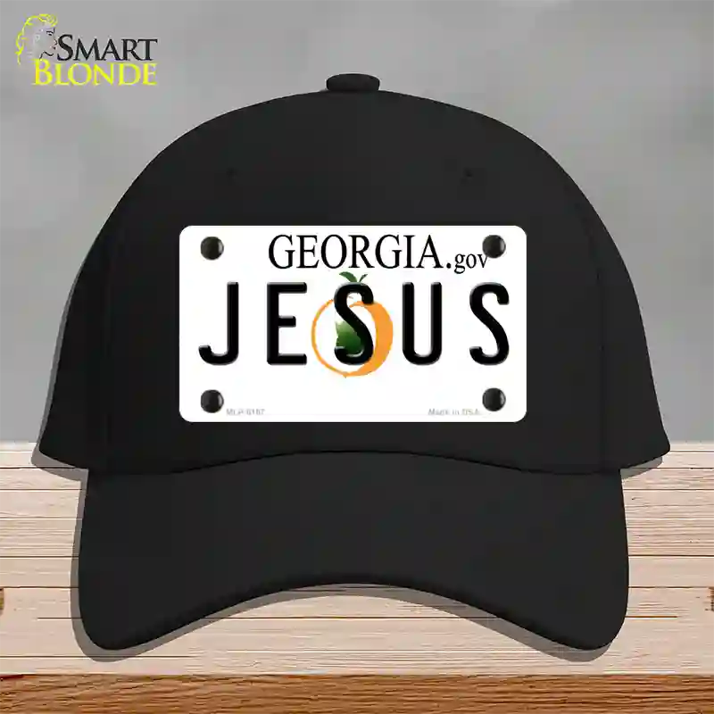 Jesus Georgia Novelty License Plate Hat Cotton / Black