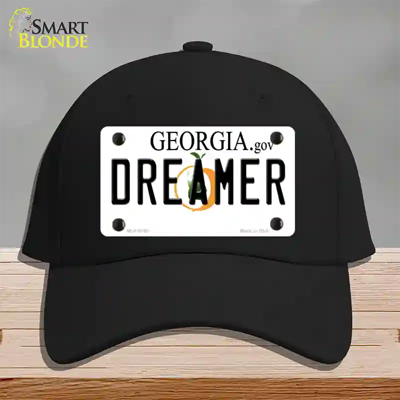 Dreamer Georgia Novelty License Plate Hat Cotton / Black