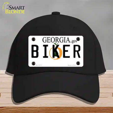 Biker Georgia Novelty License Plate Hat Cotton / Black