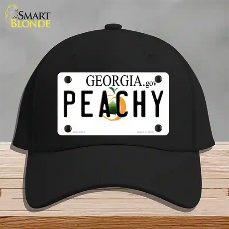 Peachy Georgia Novelty License Plate Hat Cotton / Black