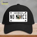 No Murci Georgia Novelty License Plate Hat Cotton / Black