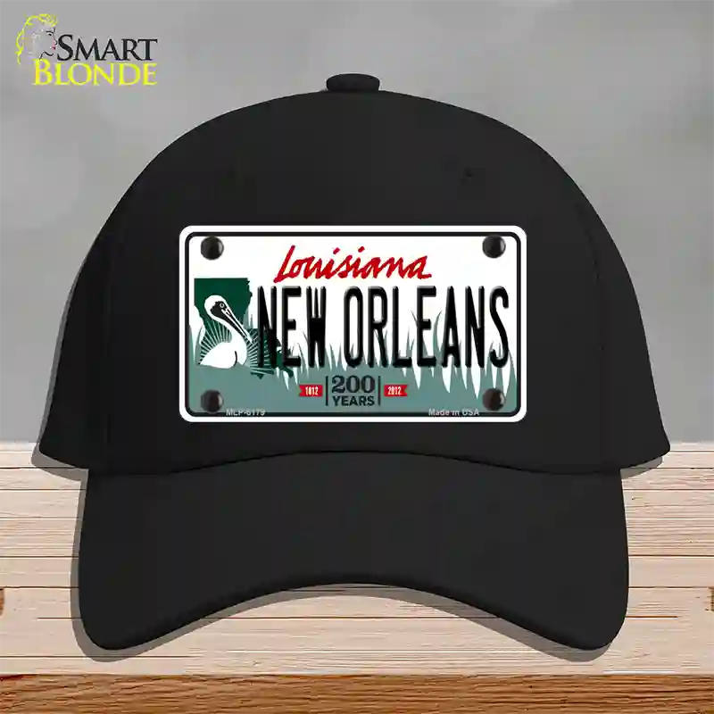 New Orleans Louisiana Novelty License Plate Hat Cotton / Black