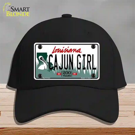 Cajun Girl Louisiana Novelty License Plate Hat Cotton / Black