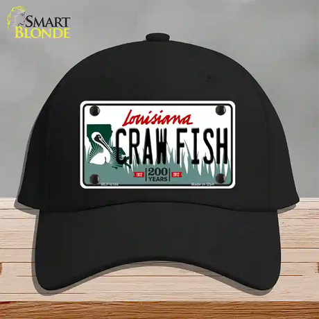 Craw Fish Louisiana Novelty License Plate Hat Cotton / Black