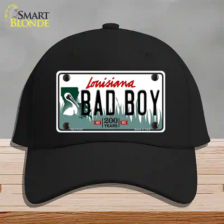 Bad Boy Louisiana Novelty License Plate Hat Cotton / Black