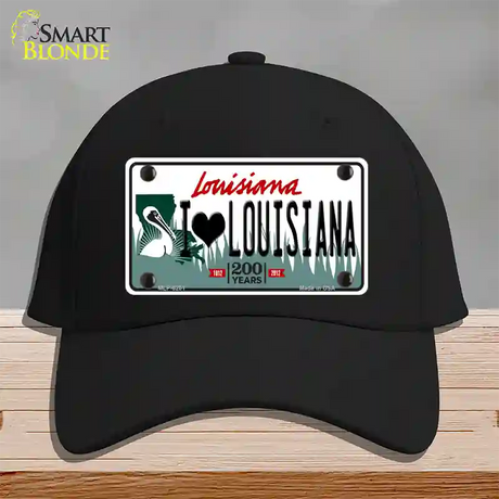 I Love Louisiana Novelty License Plate Hat Cotton / Black