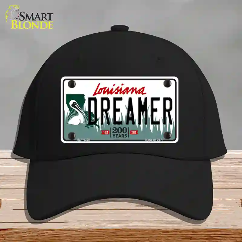 Dreamer Louisiana Novelty License Plate Hat Cotton / Black