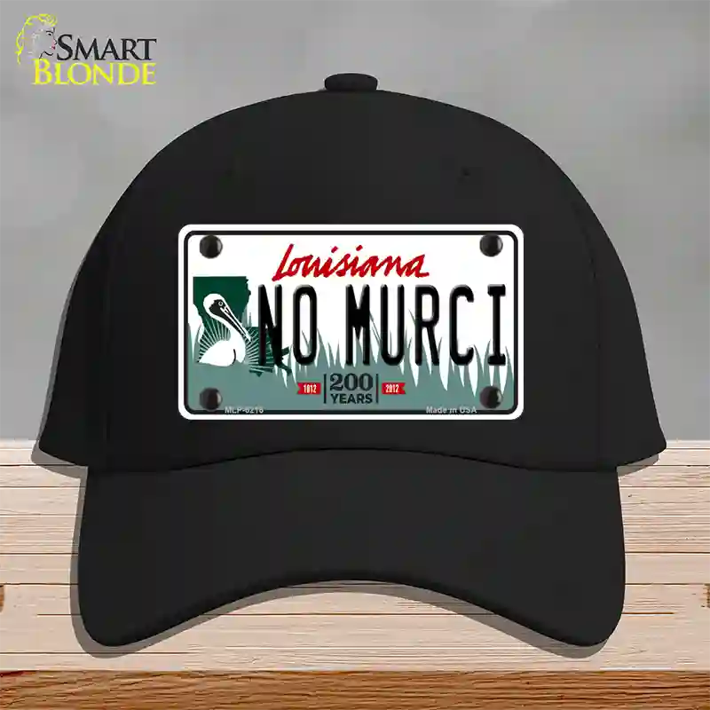 No Murci Louisiana Novelty License Plate Hat Cotton / Black