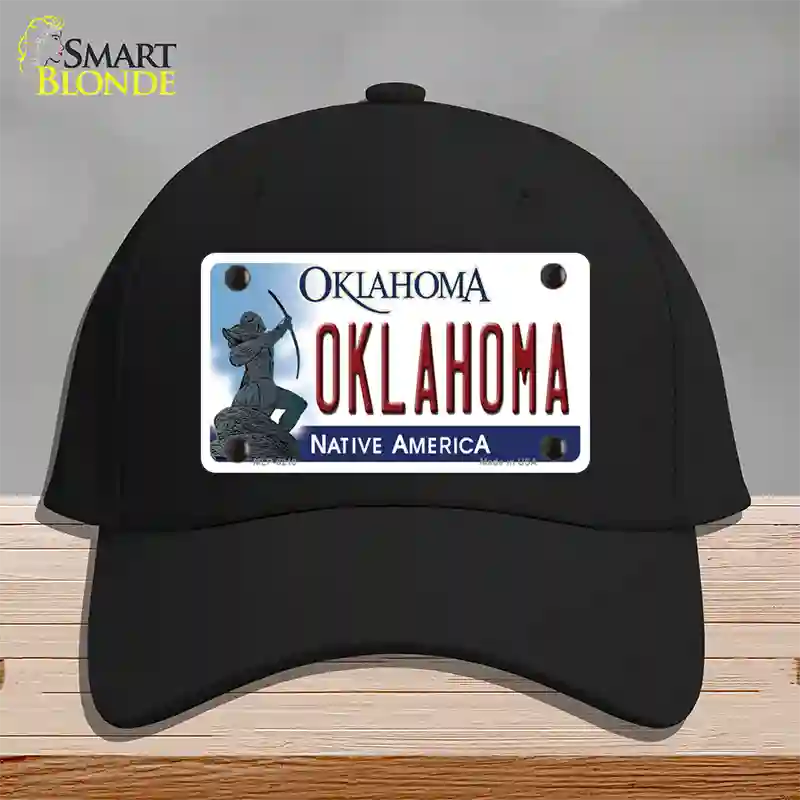 Oklahoma Novelty License Plate Hat Cotton / Black