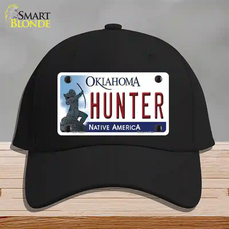 Hunter Oklahoma Novelty License Plate Hat Cotton / Black