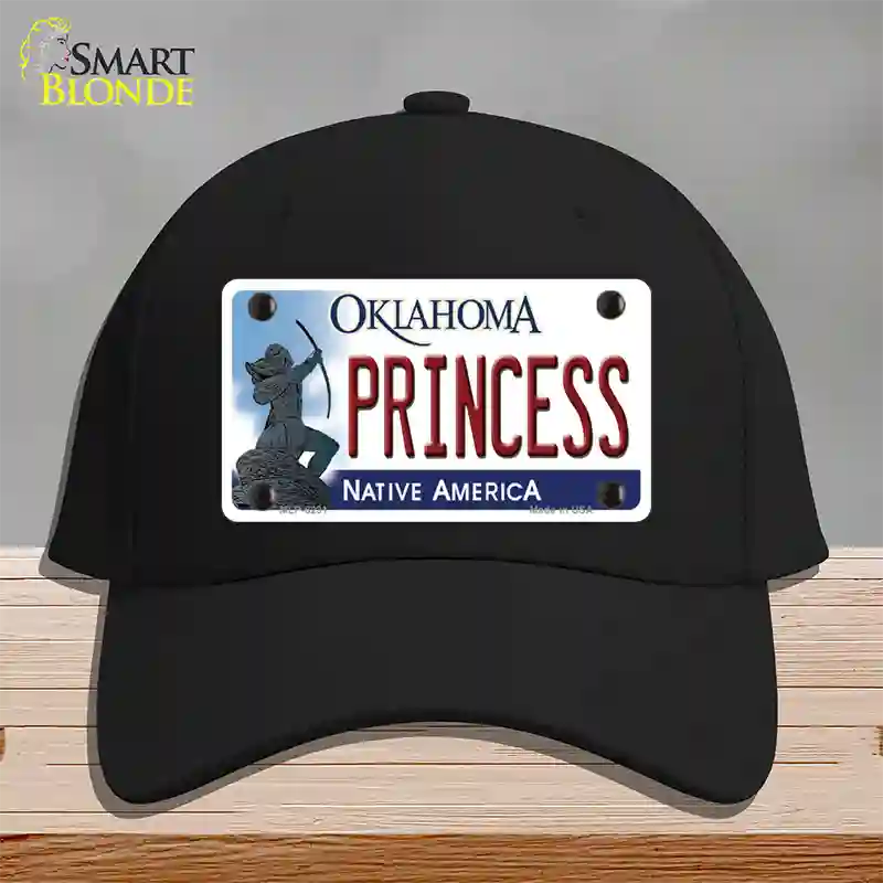 Princess Oklahoma Novelty License Plate Hat Cotton / Black