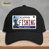 Fishing Oklahoma Novelty License Plate Hat Cotton / Black