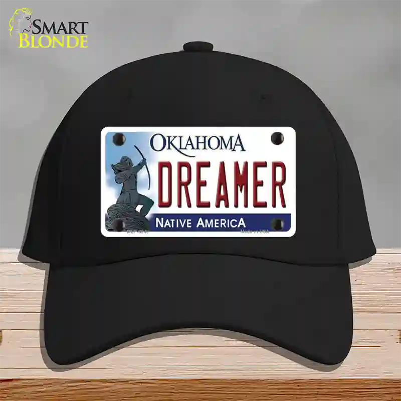 Dreamer Oklahoma Novelty License Plate Hat Cotton / Black