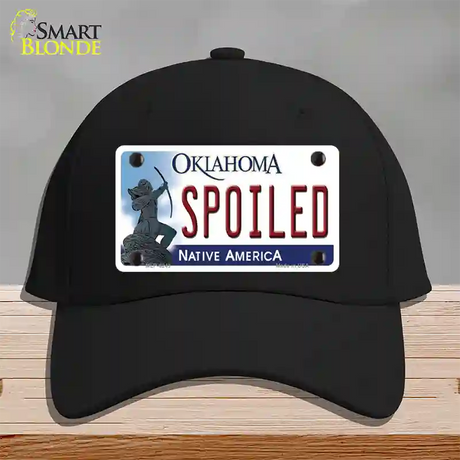 Spoiled Oklahoma Novelty License Plate Hat Cotton / Black