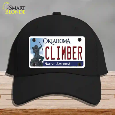 Climber Oklahoma Novelty License Plate Hat Cotton / Black