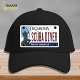 Scuba Diver Oklahoma Novelty License Plate Hat Cotton / Black