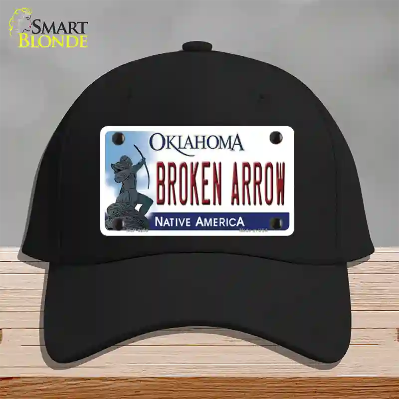 Broken Arrow Oklahoma Novelty License Plate Hat Cotton / Black