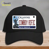 Cowboy Rific Oklahoma Novelty License Plate Hat Cotton / Black