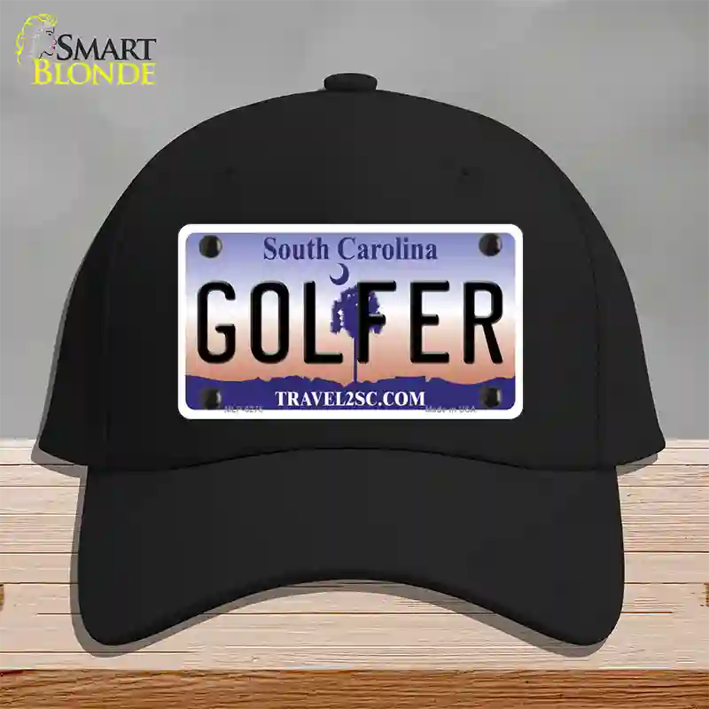 Golfer South Carolina Novelty License Plate Hat Cotton / Black